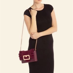 Ted Baker Clutch London Frill Buckle Leather Cross Body Bag